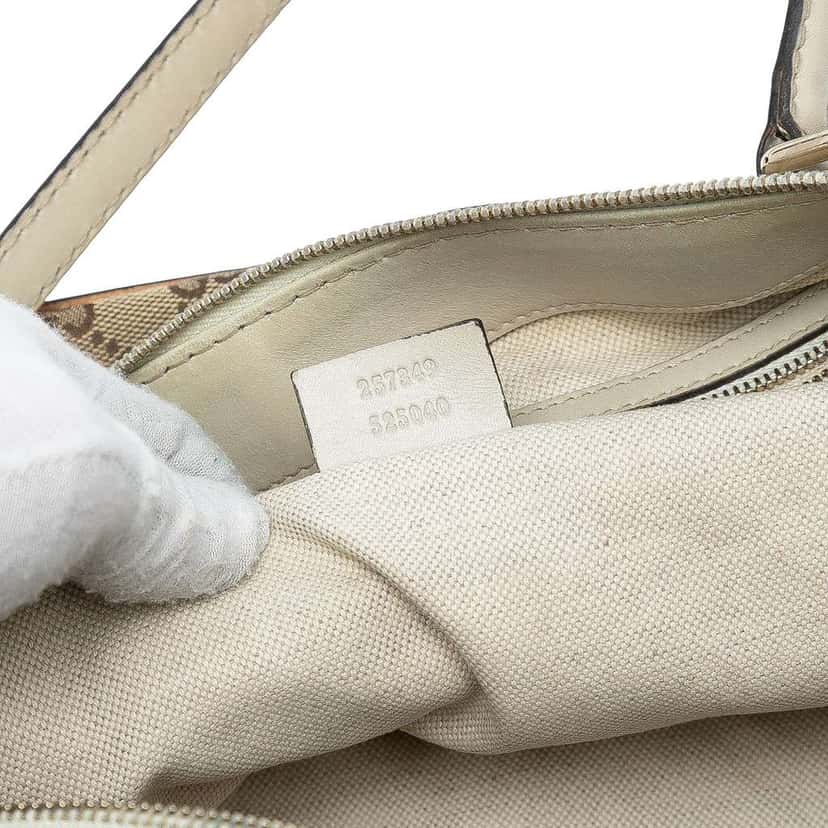 Gucci GG Canvas Web Mayfair Satchel Brown Canvas Good condition - Box View