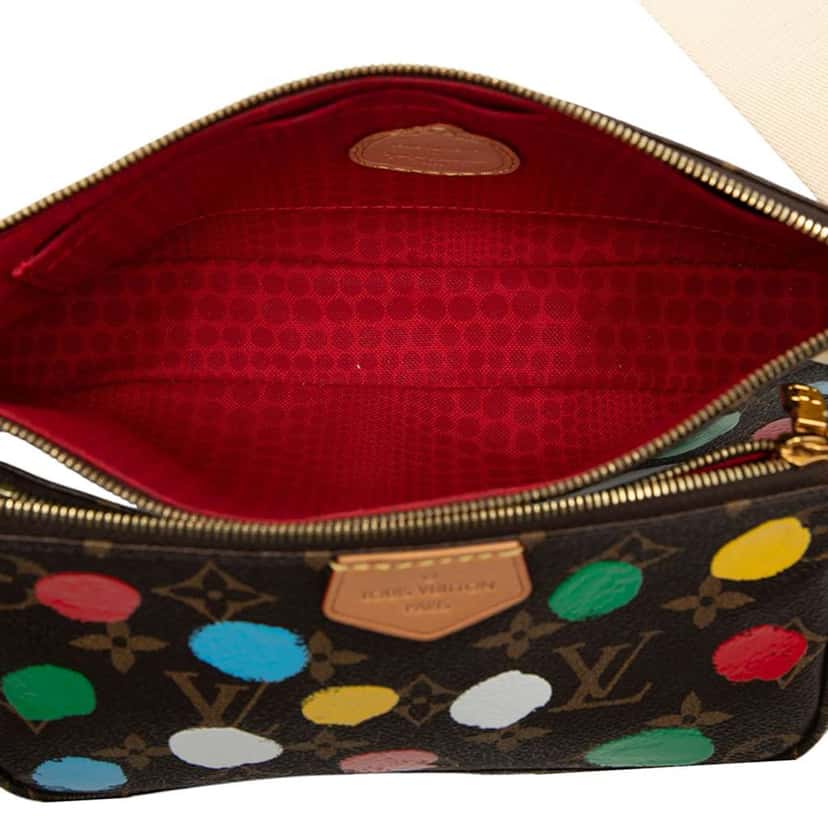 Louis Vuitton Yayoi Kusama Monogram Painted Dots Multi Pochette Accessoires Brown Good condition - Model View