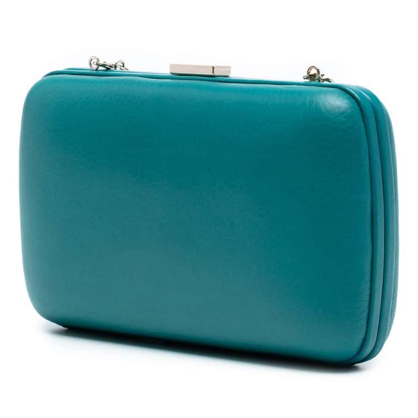 Gucci Leather Soho Clutch on Chain Blue Leather Good condition - Back View