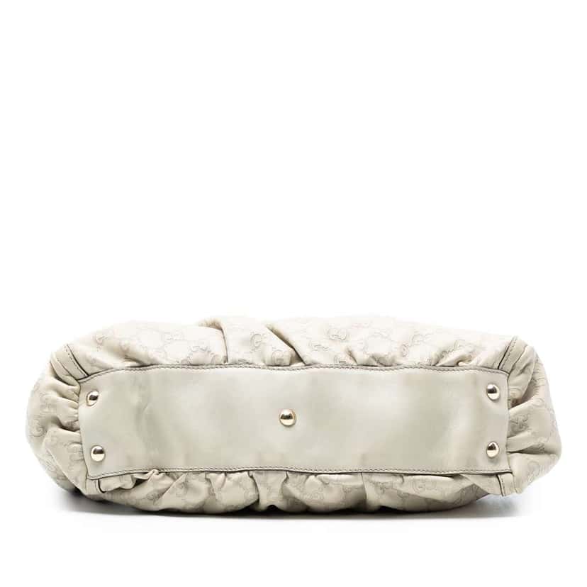 Gucci Guccissima Abbey D Ring Tote White Leather Good condition - Inside View