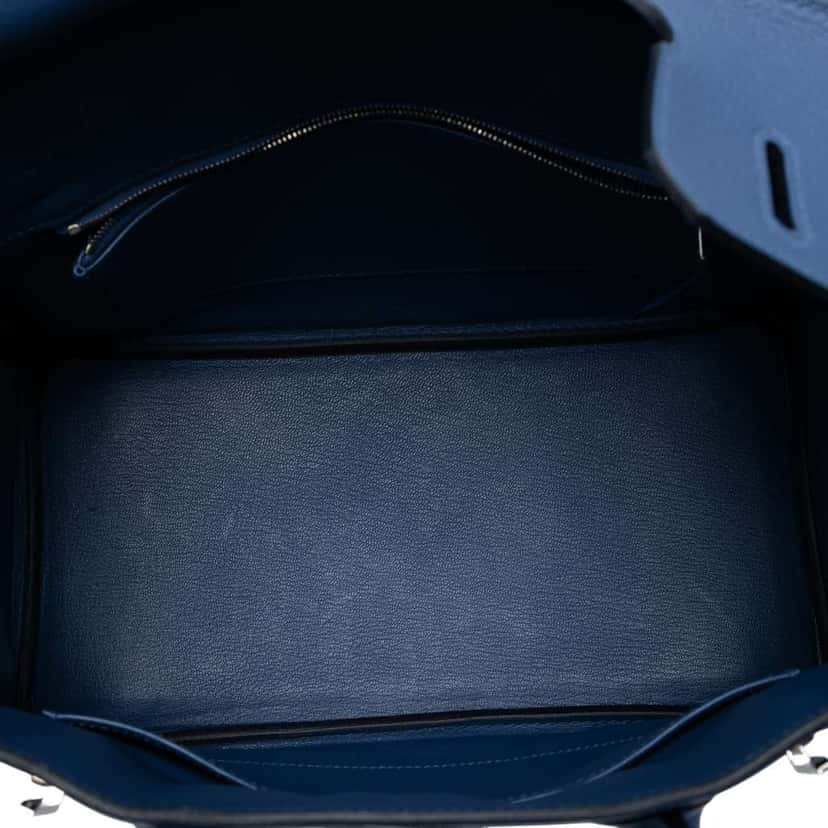 Hermès Togo Birkin Retourne 30 Blue Leather Good condition - Model View