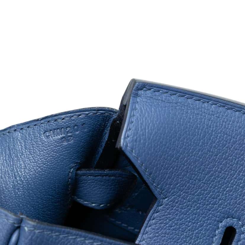 Hermès Togo Birkin Retourne 30 Blue Leather Good condition - Box View