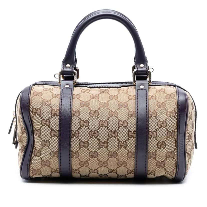 Gucci Small GG Canvas Joy Boston Bag Brown Canvas Good condition - Front View