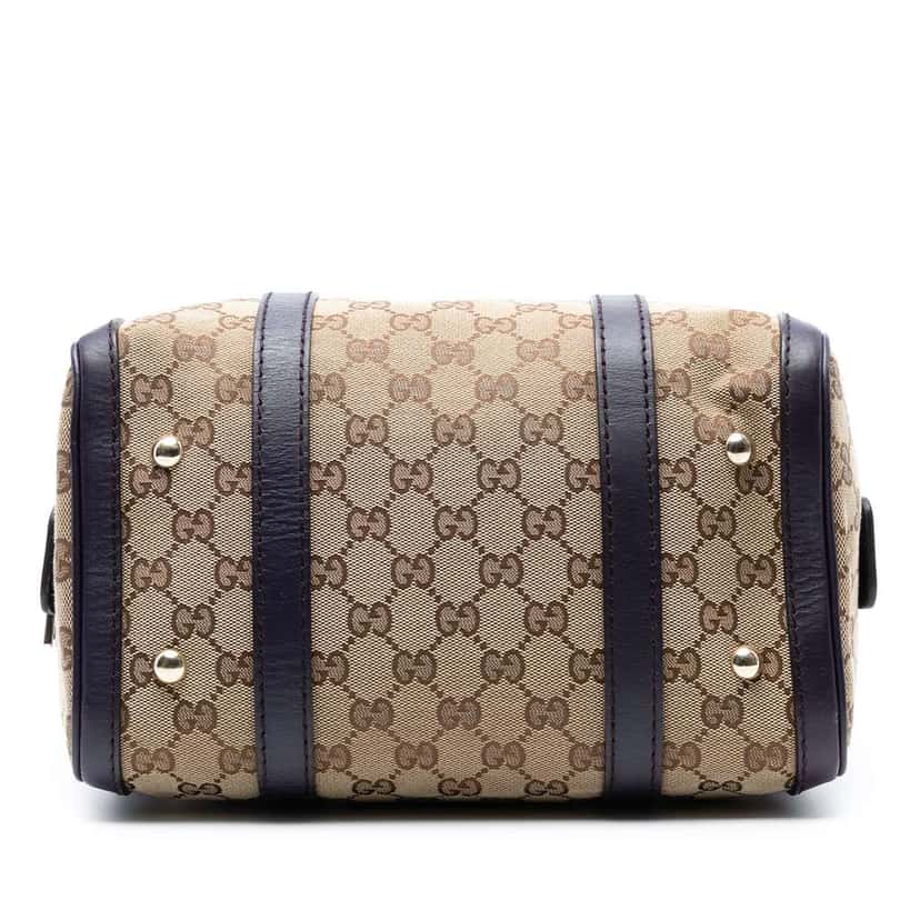 Gucci Small GG Canvas Joy Boston Bag Brown Canvas Good condition - Inside View