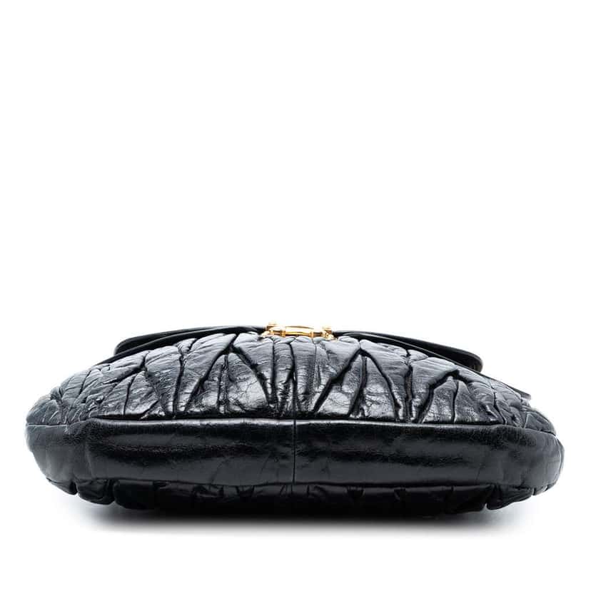 Miu Miu Matelasse Nappa Coffer Satchel Black Leather Good condition - Inside View