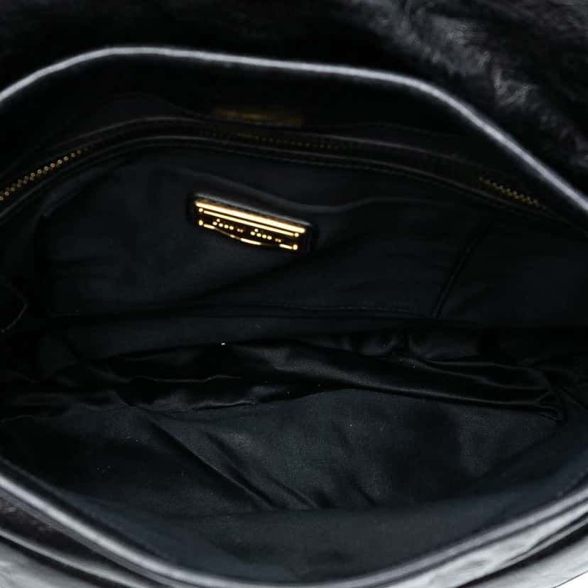 Miu Miu Matelasse Nappa Coffer Satchel Black Leather Good condition - Model View