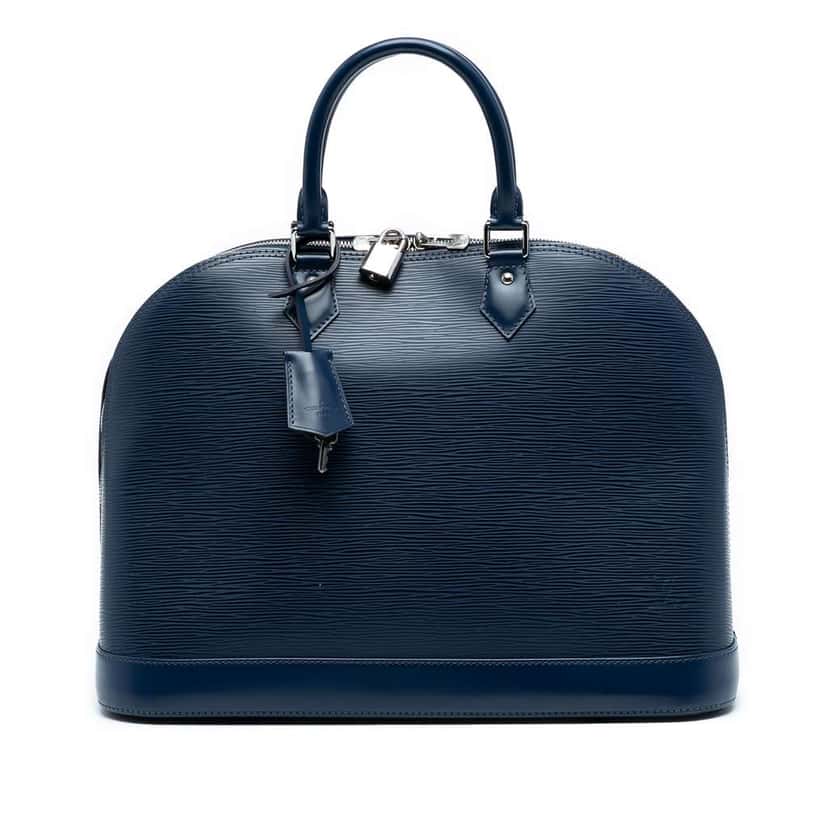 Louis Vuitton Epi Alma GM Blue Leather Good condition - Front View