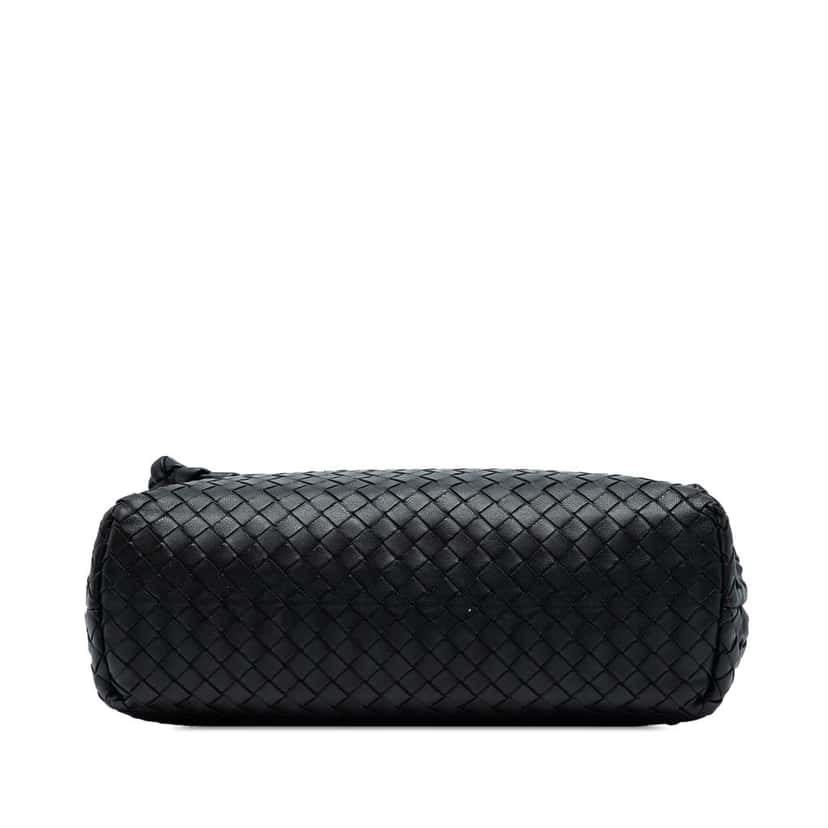 Bottega Veneta Medium Nappa Intrecciato Olimpia Shoulder Bag Black Leather Good condition - Inside View