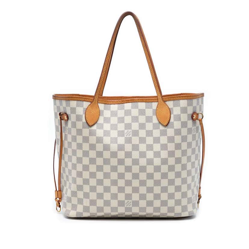 Louis Vuitton Damier Azur Neverfull MM White Good condition - Front View