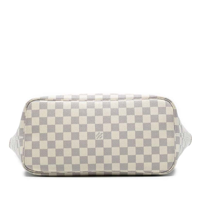 Louis Vuitton Damier Azur Neverfull MM White Good condition - Inside View