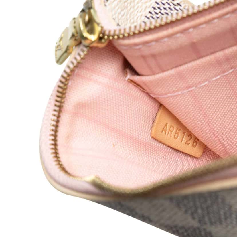 Louis Vuitton Damier Azur Neverfull MM White Good condition - Box View