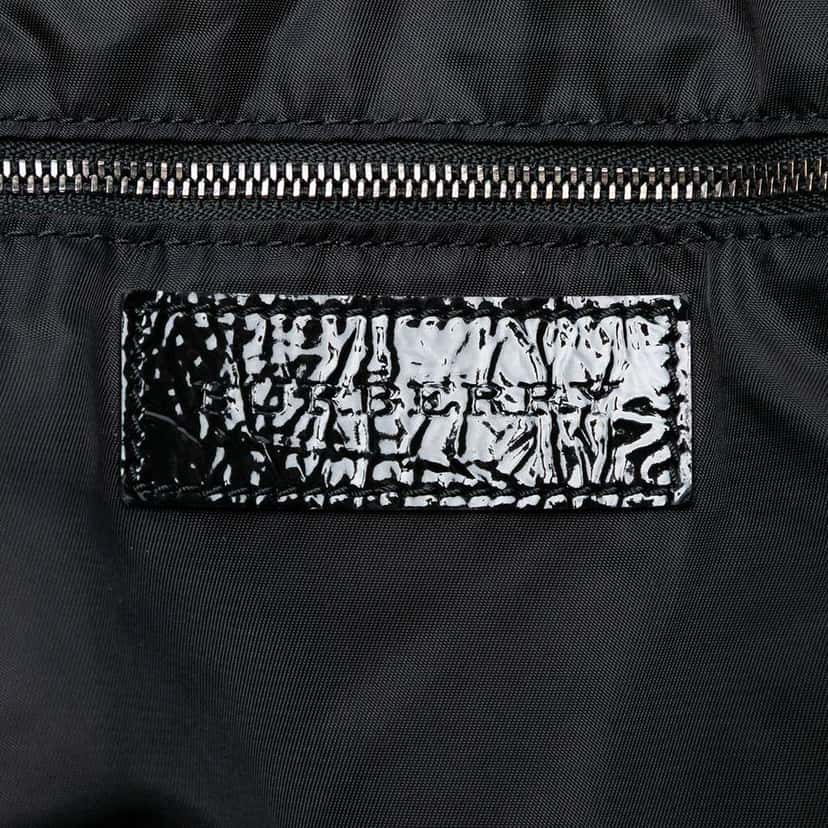 Burberry Medium Beat Check Nylon Victoria Tote Grey Good condition - Box View