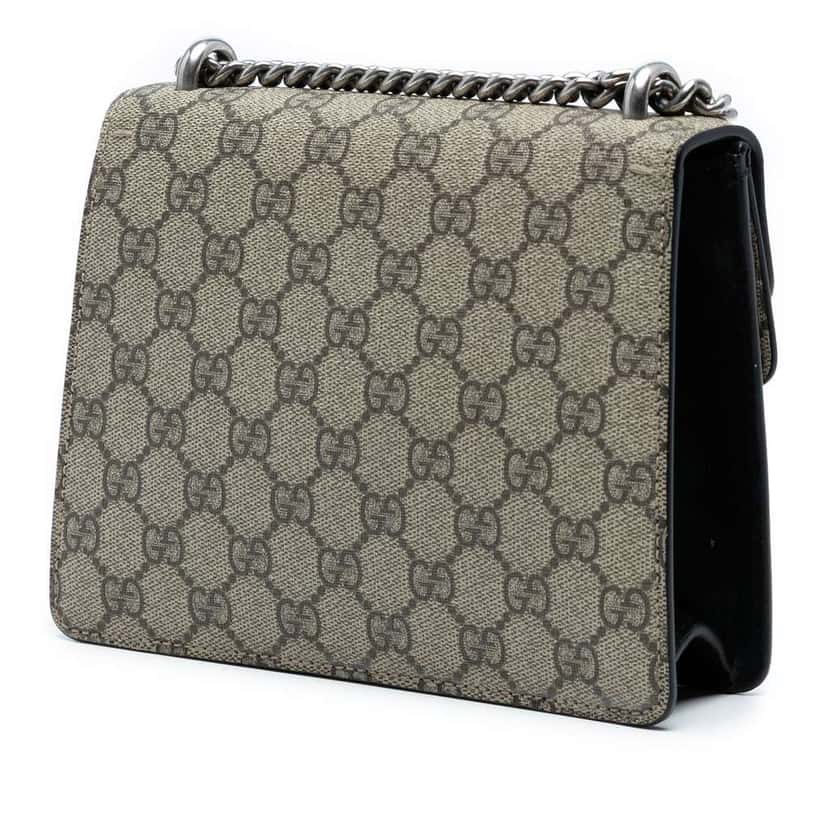 Gucci Small GG Supreme Dionysus Crossbody Brown Canvas Good condition - Back View