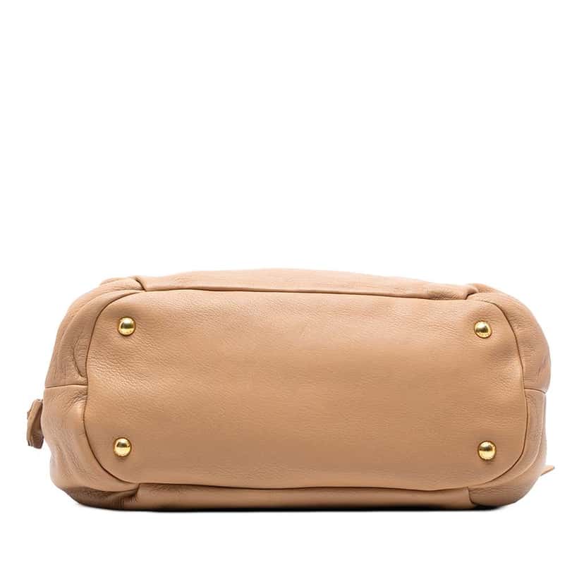 Prada Cervo Satchel Brown Leather Good condition - Inside View