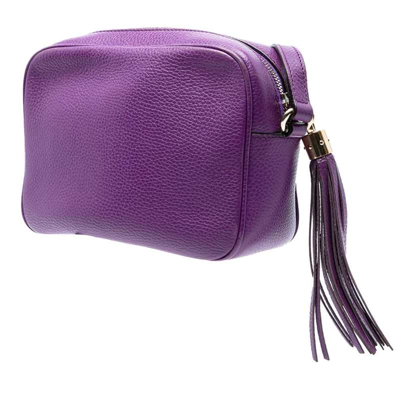 Gucci Leather Soho Disco Crossbody Purple Leather Good condition - Back View