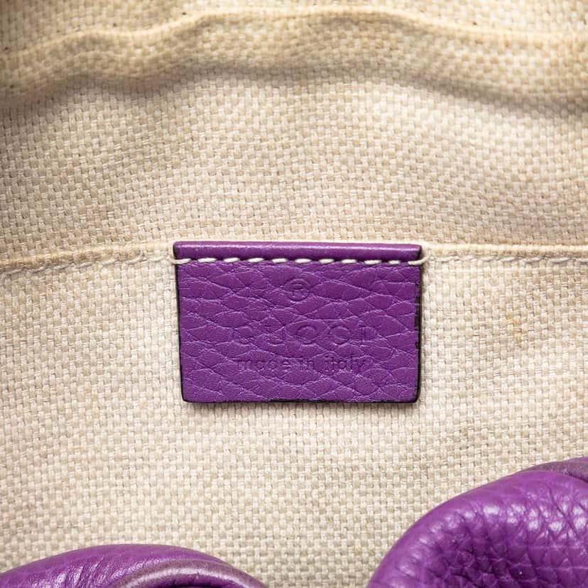 Gucci Leather Soho Disco Crossbody Purple Leather Good condition - Box View