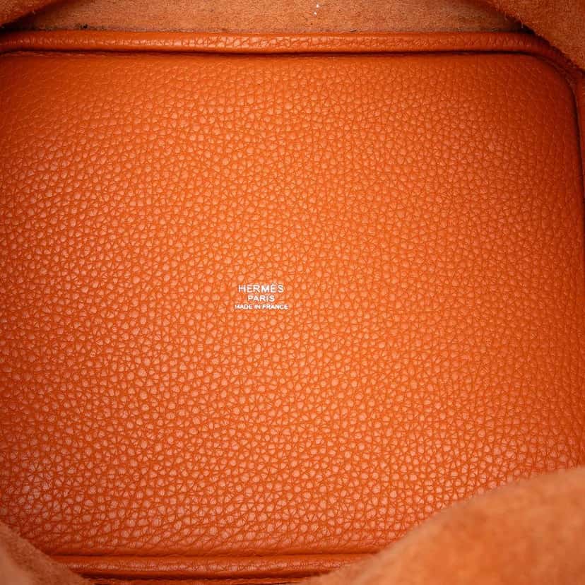 Hermès Bicolor Clemence and Swift Picotin Lock 22 Orange Leather Good condition - Model View
