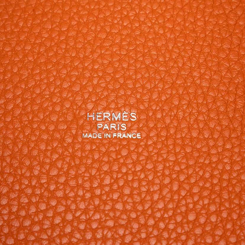Hermès Bicolor Clemence and Swift Picotin Lock 22 Orange Leather Good condition - Box View
