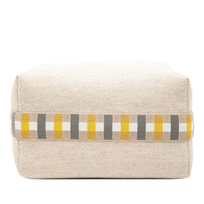 Hermès Large Wool Au Carre Bride A Brac Case Brown Wool Good condition - Inside View