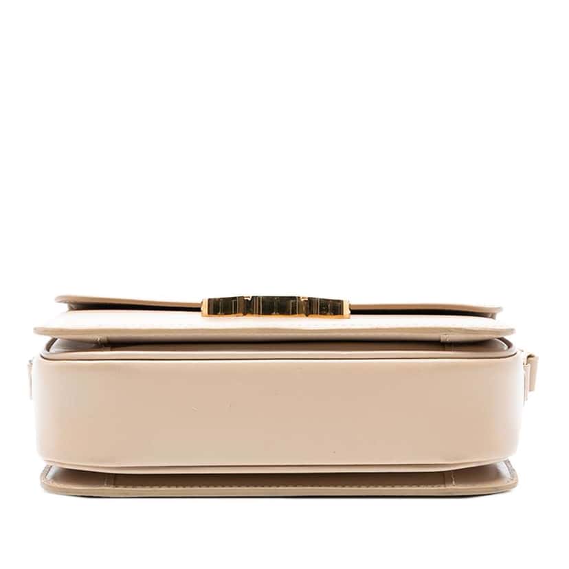 Celine Teen Shiny Calfskin Triomphe Crossbody Brown Leather Good condition - Inside View