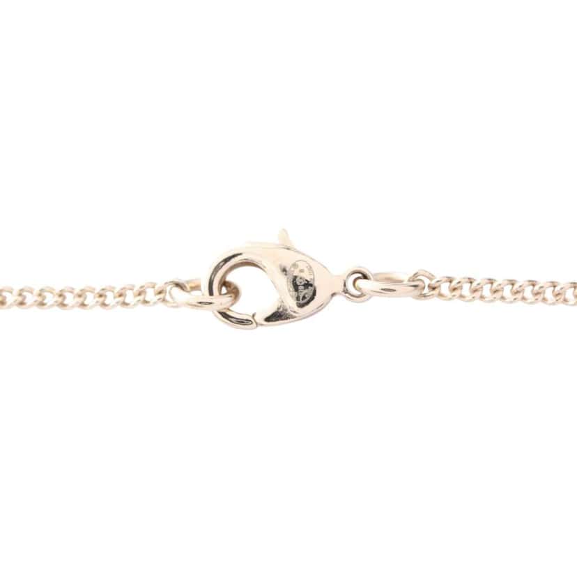 Chanel Gold Plated Faux Pearl CC Rhinestone Pendant Necklace Gold Metal Good condition - Inside View