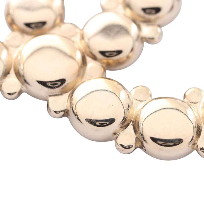 Chanel Gold Plated Faux Pearl CC Rhinestone Pendant Necklace Gold Metal Good condition - Model View