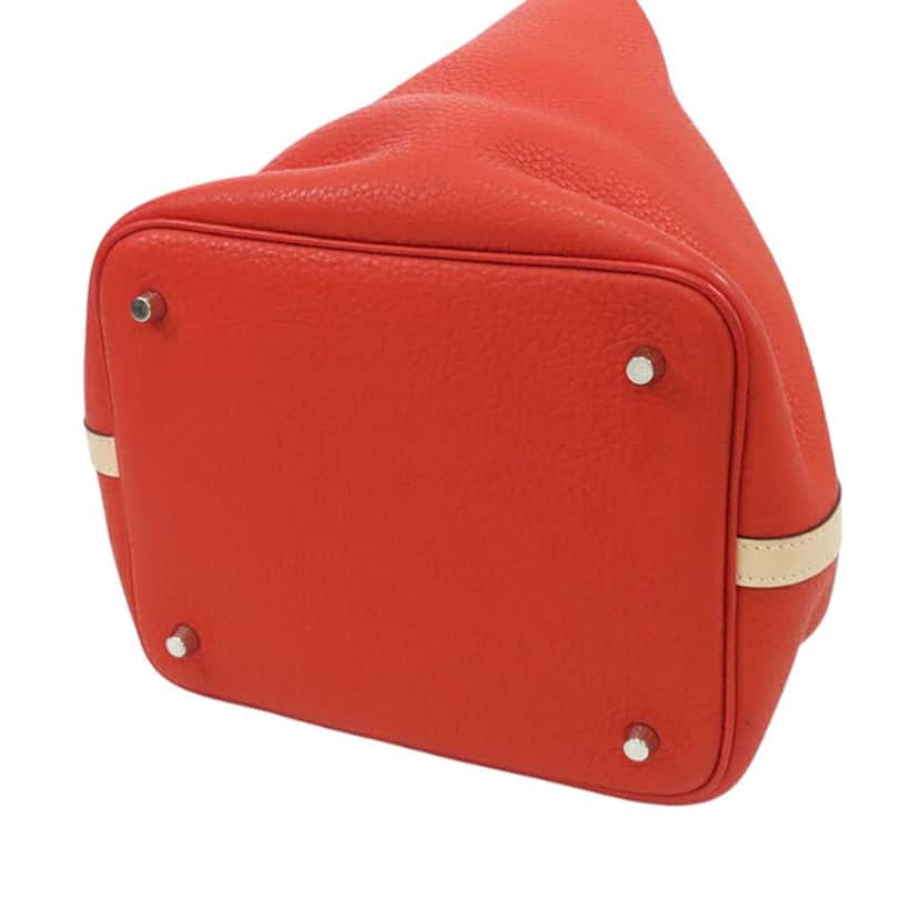 Hermès Bicolor Clemence and Swift Picotin Lock 22 Red Leather Good condition - Inside View