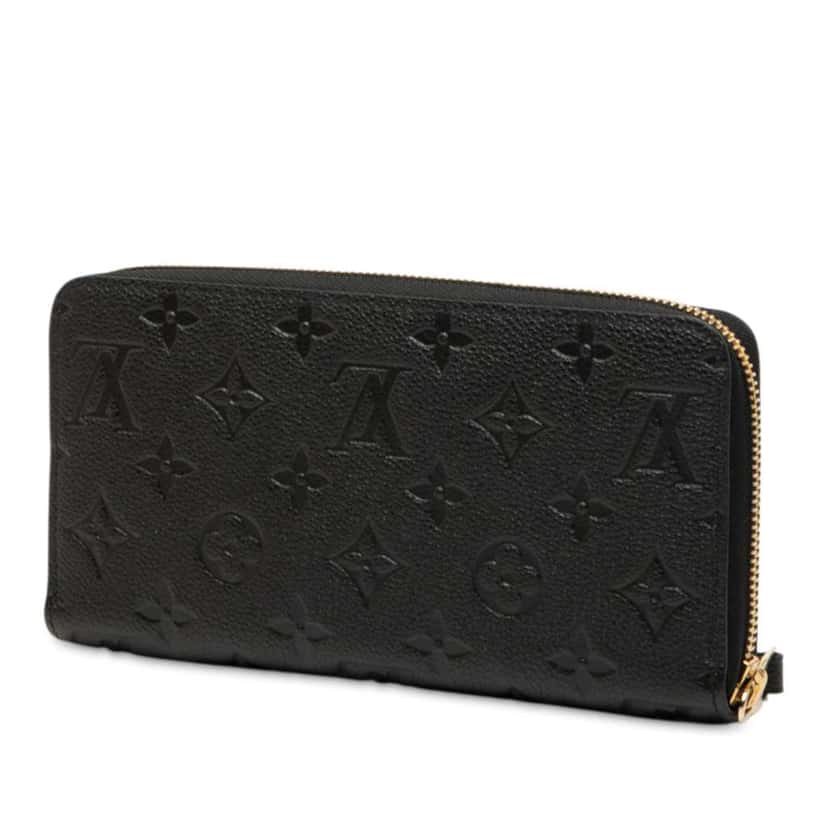 Louis Vuitton Monogram Empreinte Zippy Long Wallet Black Leather Good condition - Back View
