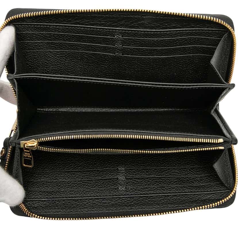 Louis Vuitton Monogram Empreinte Zippy Long Wallet Black Leather Good condition - Model View