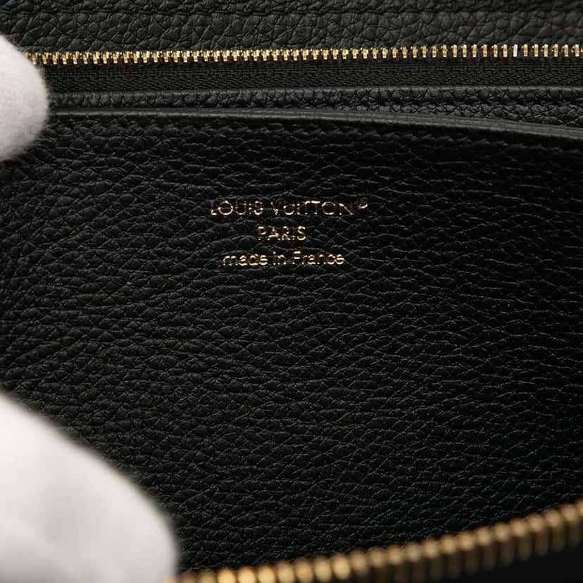 Louis Vuitton Monogram Empreinte Zippy Long Wallet Black Leather Good condition - Box View