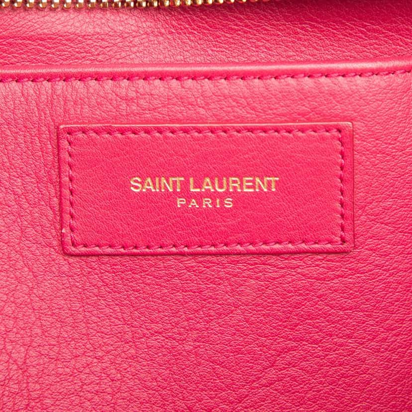 Saint Laurent Small Calfskin Cabas Chyc Satchel Pink Leather Good condition - Box View
