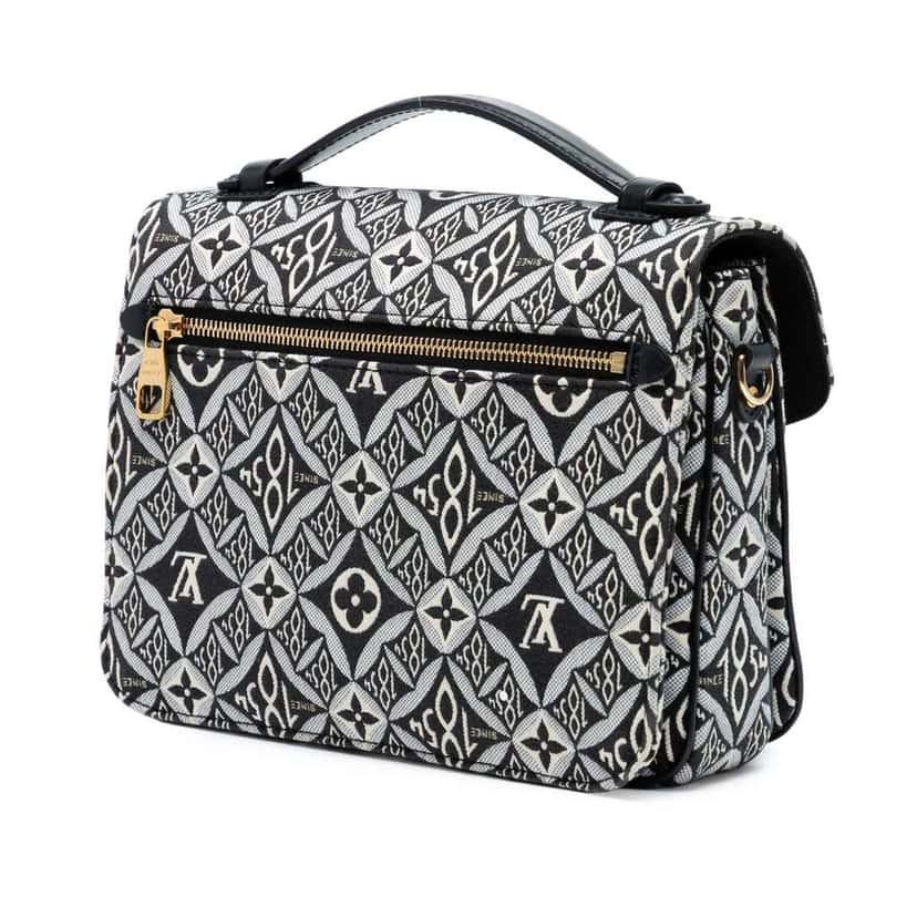 Louis Vuitton Monogram Jacquard Since 1854 Pochette Metis Black Canvas Good condition - Back View