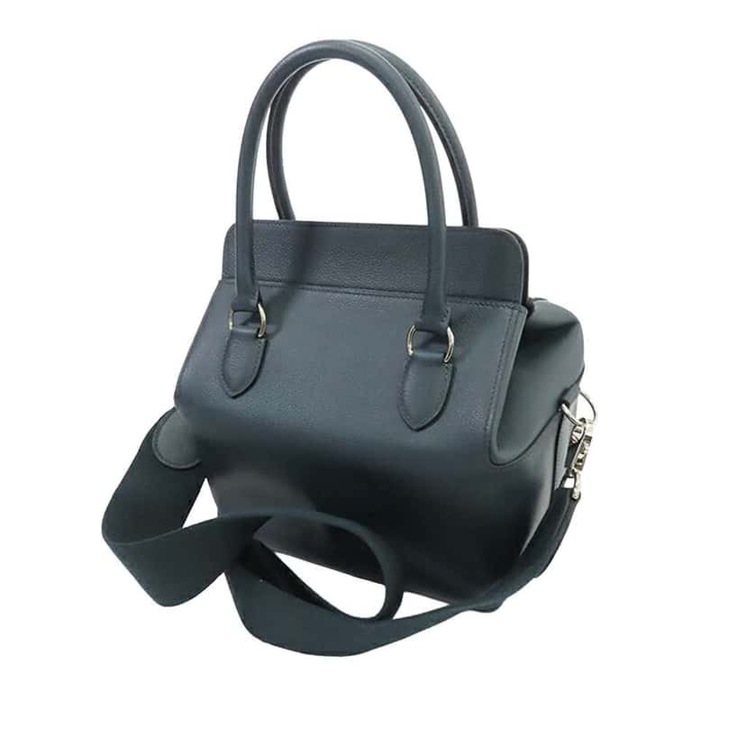 Hermès Evercolor Toolbox 20 Blue Leather Good condition - Back View