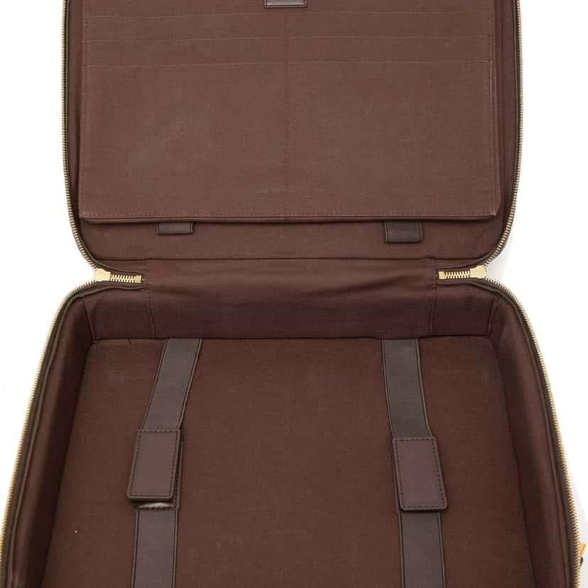 Louis Vuitton Damier Ebene Porte Ordinateur Sabana Brown Fair condition - Model View