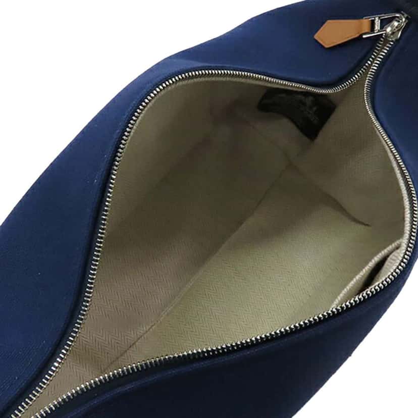 Hermès Small Toile Bride A Brac Case Blue Canvas Good condition - Model View