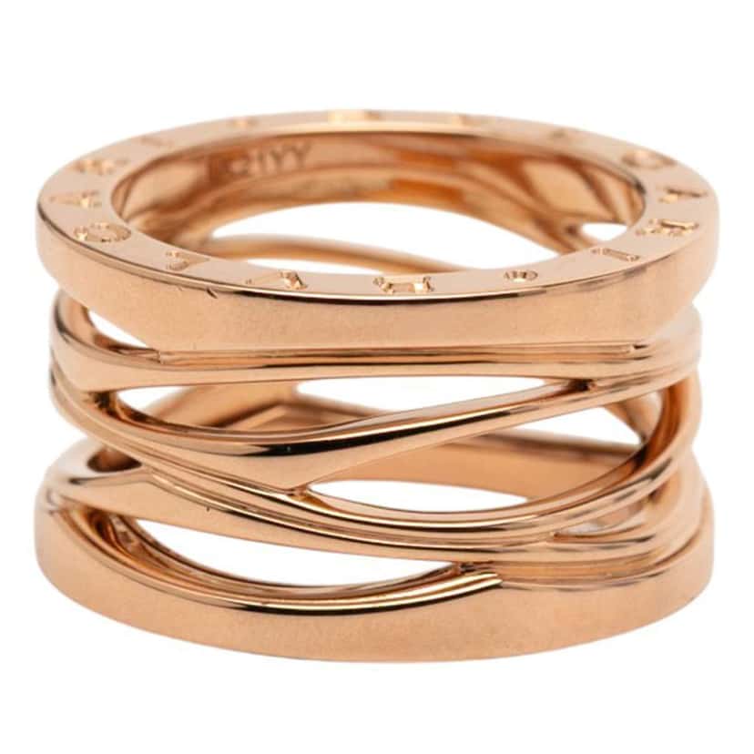 Bvlgari 18K Rose Gold B.zero1 Design Legend 3 Band Ring Pink Rose Gold Good condition - Front View
