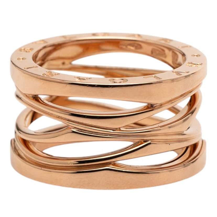 Bvlgari 18K Rose Gold B.zero1 Design Legend 3 Band Ring Pink Rose Gold Good condition - Back View