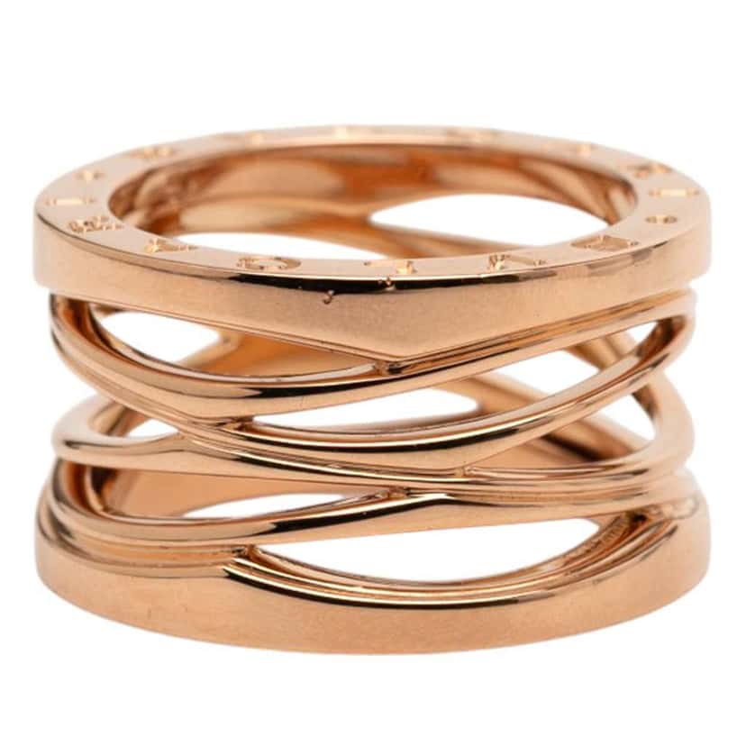 Bvlgari 18K Rose Gold B.zero1 Design Legend 3 Band Ring Pink Rose Gold Good condition - Inside View