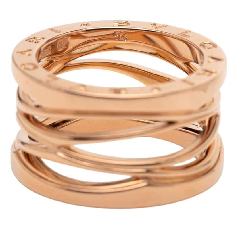 Bvlgari 18K Rose Gold B.zero1 Design Legend 3 Band Ring Pink Rose Gold Good condition - Model View