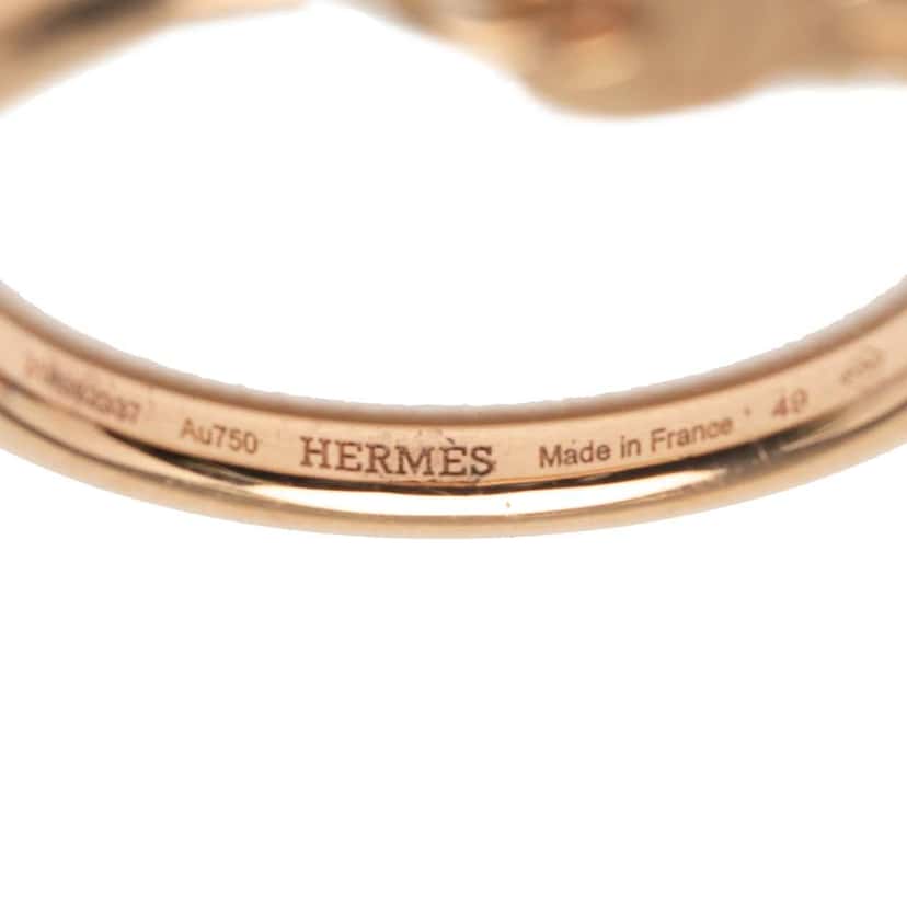 Hermès 18K Rose Gold Kelly Clochette Ring Pink Rose Gold Very good condition - Model View