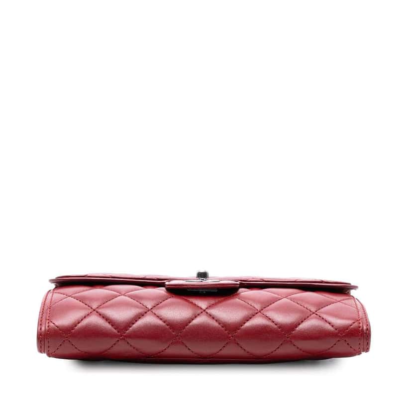 Chanel Small Quilted Lambskin Citizen Zip Flap Red Leather Good condition - Inside View