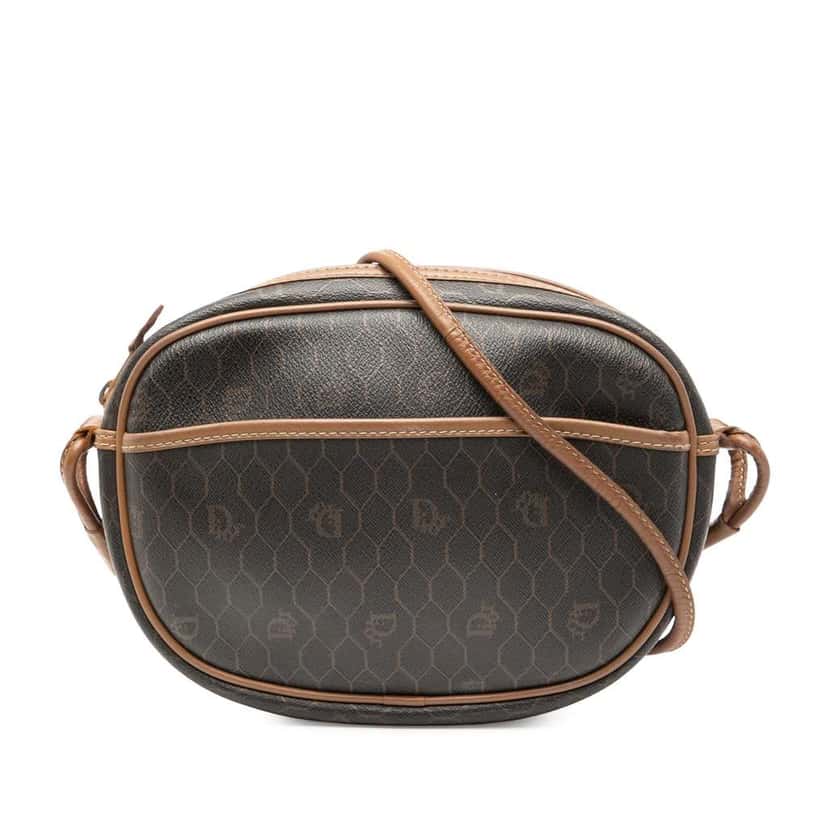 Dior Honeycomb Coated Canvas Crossbody Black Canvas Good condition - Front View