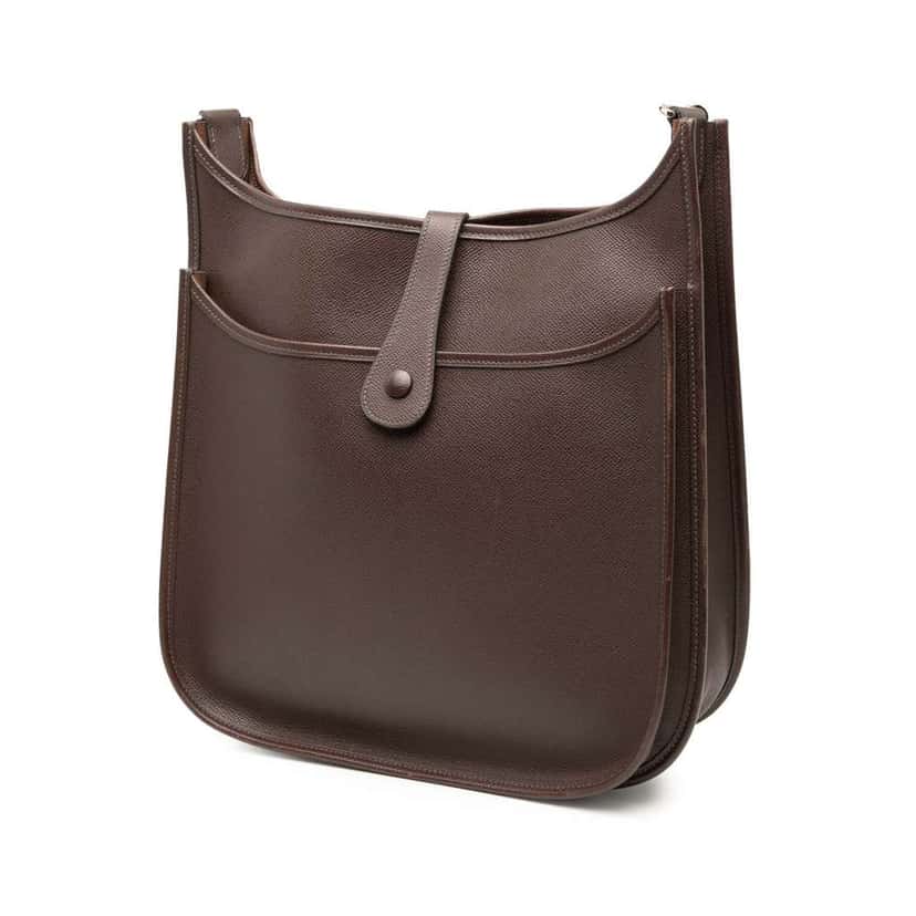 Hermès Epsom Evelyne II GM Brown Leather Good condition - Back View