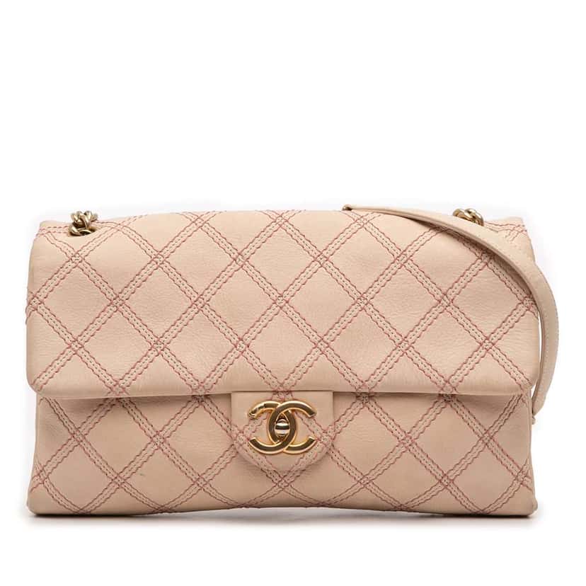 Chanel Jumbo Quilted Calfskin Triple Stitched Flap Brown Leather Good condition - Front View