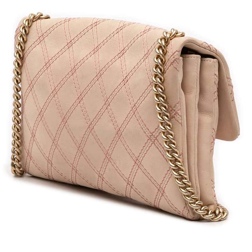 Chanel Jumbo Quilted Calfskin Triple Stitched Flap Brown Leather Good condition - Back View