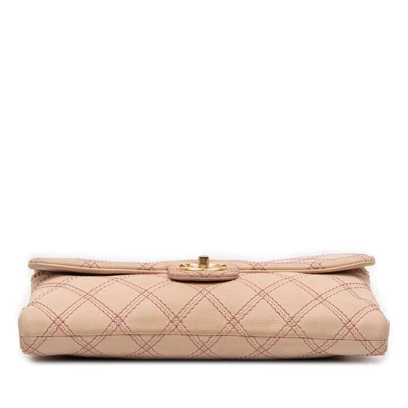 Chanel Jumbo Quilted Calfskin Triple Stitched Flap Brown Leather Good condition - Inside View