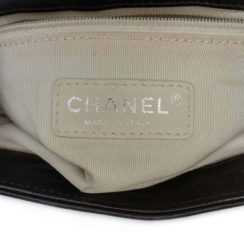 Chanel Mini Quilted Lambskin Chain Around Flap Black Leather Good condition - Box View