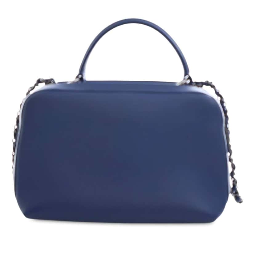 Chanel Medium Calfskin Trendy CC Bowling Bag Blue Leather Good condition - Inside View