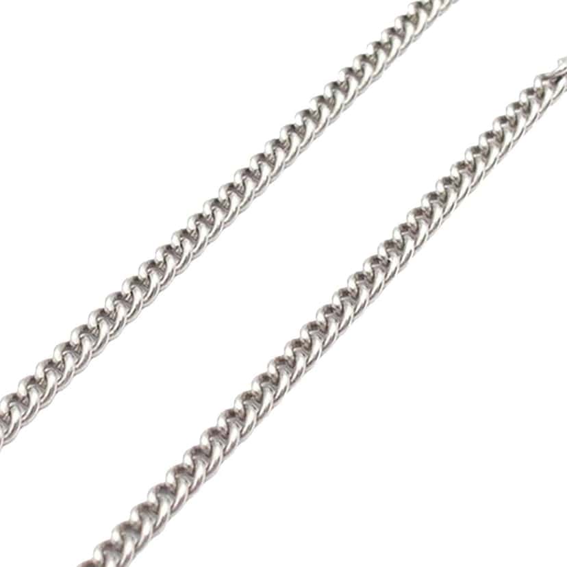 Chanel Rhinestones CC Pendant Necklace Silver Brass Good condition - Inside View