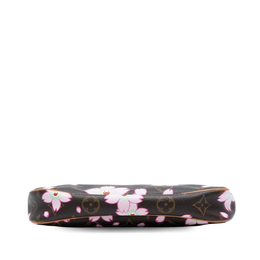 Louis Vuitton Takashi Murakami Monogram Cherry Blossom Pochette Accessoires Brown Good condition - Inside View